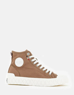 Durable Palladium Palla Ace Canvas Mid Boots, Comfortable Brown Casual Footwear