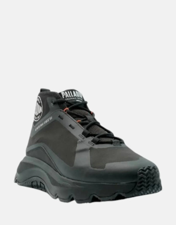 Palladium Thunder Mid Black Sneakers: Urban Tech, Protective Nylon Ripstop, Fast Lacing