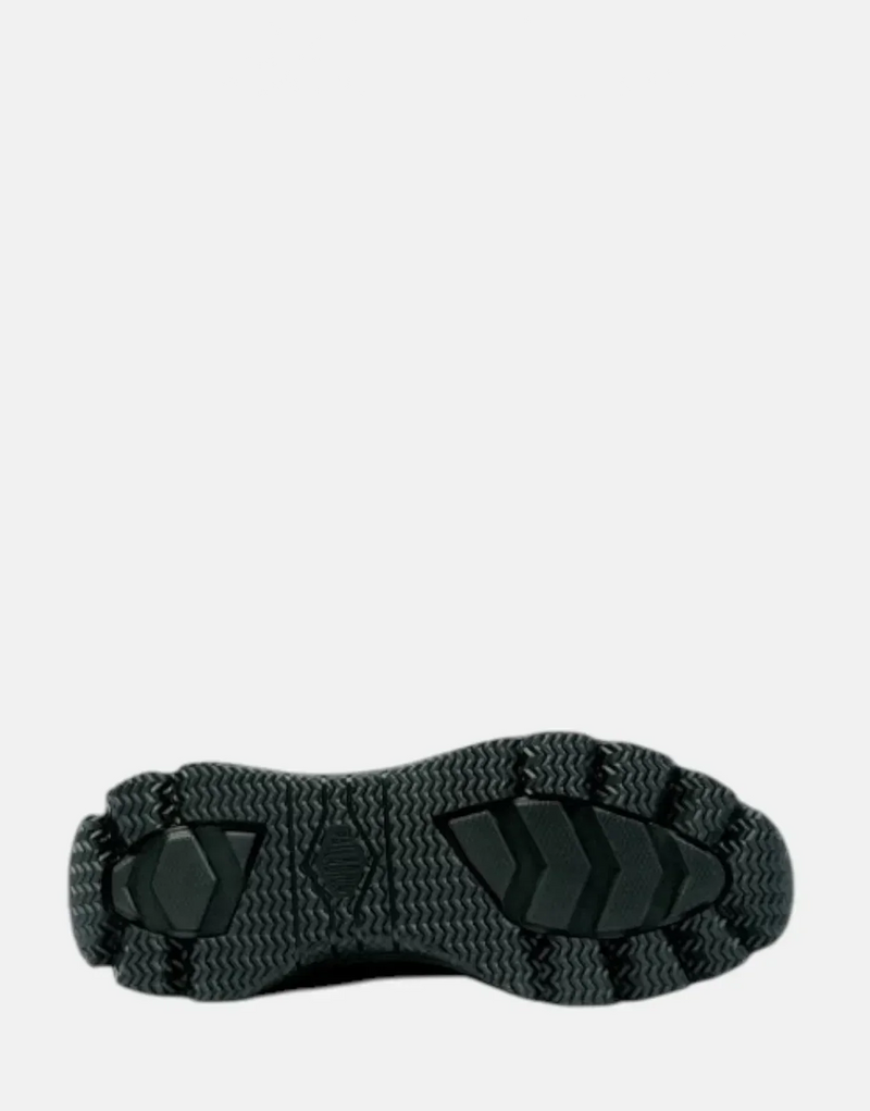 Palladium Thunder Mid Black Sneakers: Urban Tech, Protective Nylon Ripstop, Fast Lacing