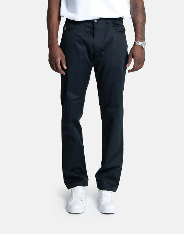 Men's Polo Classic 5-Pocket Straight Leg Black Dress Trousers Pants