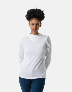 Polo Ava Long Sleeve Second Skin Ecru Top: Supreme Comfort, Timeless Style