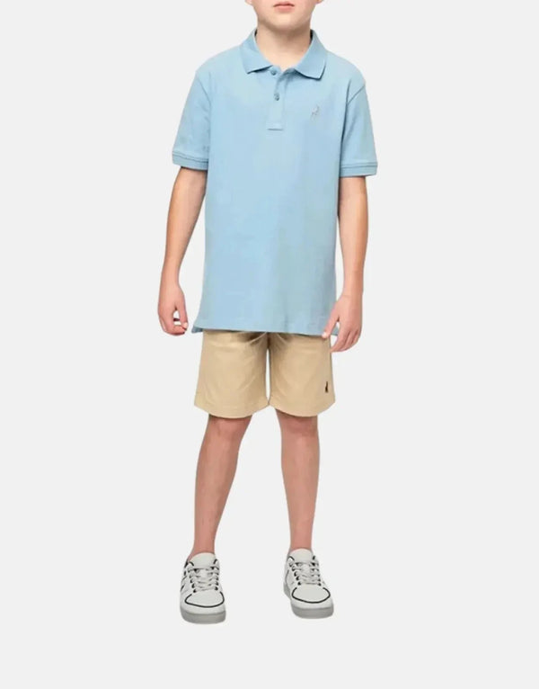 Polo Boys Austin Glacier Blue Golfer Shirt | Classic Kids Breathable Activewear