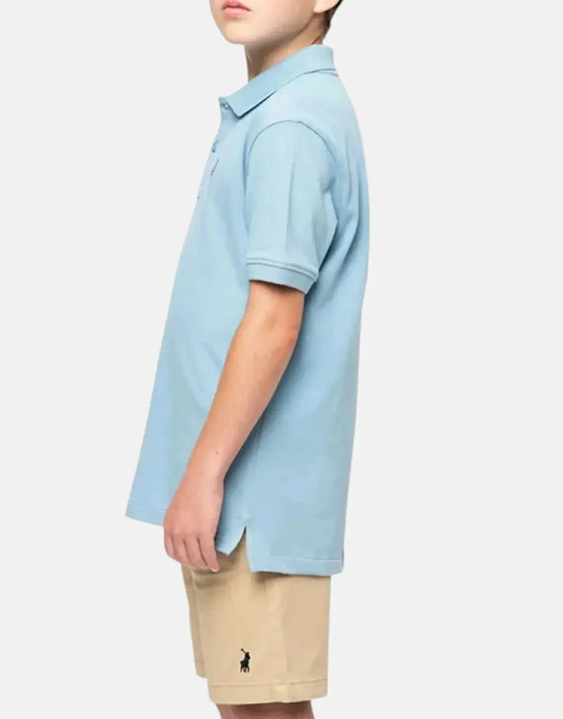 Polo Boys Austin Glacier Blue Golfer Shirt | Classic Kids Breathable Activewear