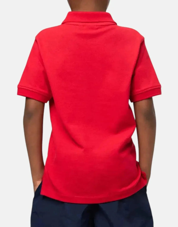Polo Boys Austin Red Golfer Premium Cotton Stretch Textured Pony Embroidery