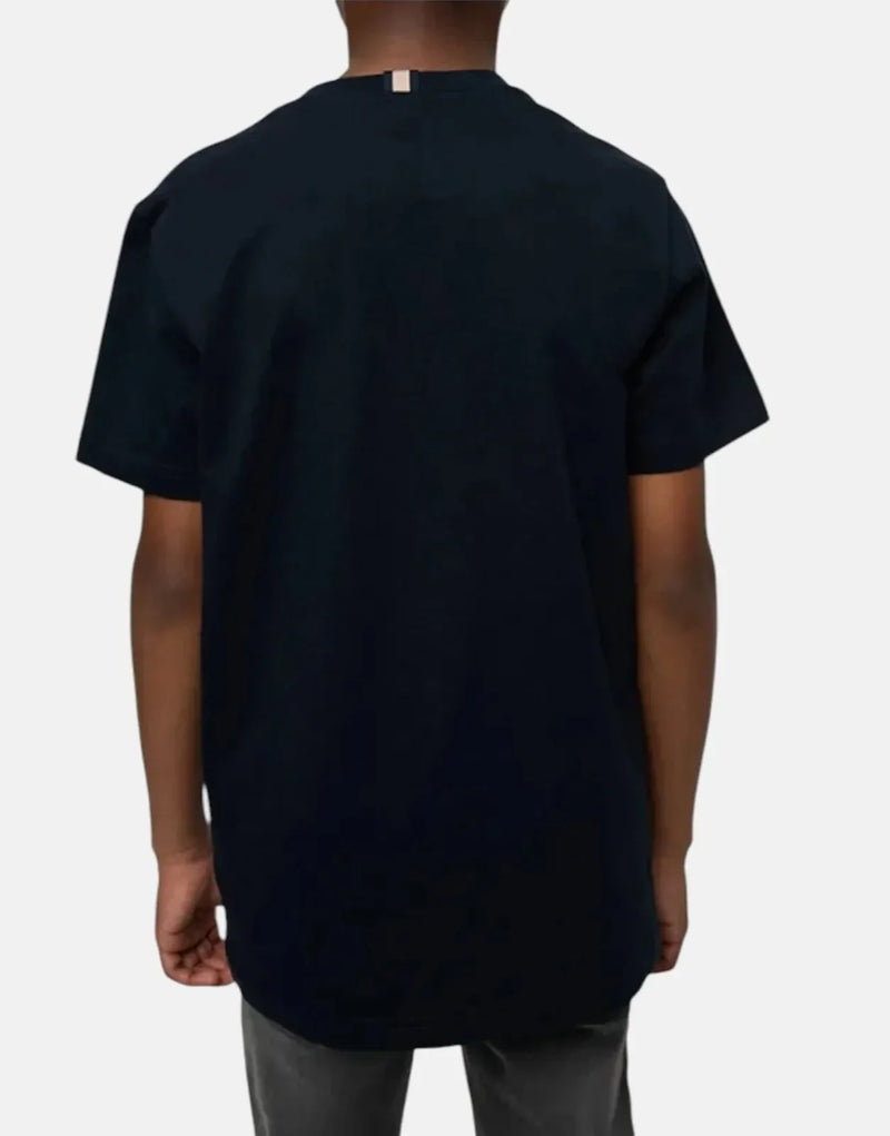 Polo Boys Cory Crested Navy Cotton T-Shirt - Relaxed Fit, Embroidered Logo