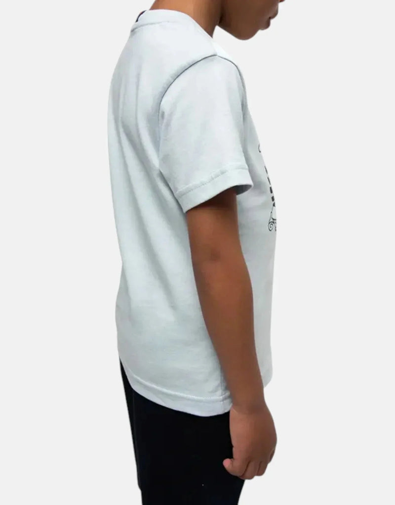 Polo Boys Cory Crested Sky Blue Cotton T-Shirt - Soft, Breathable Comfort