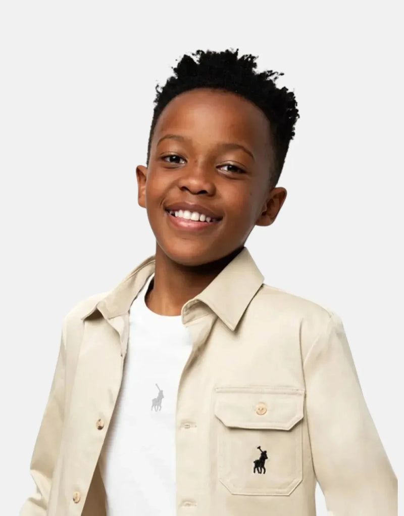 Polo Boys Dumisani Sand Twill Shacket - Stylish Cotton Stretch Jacket