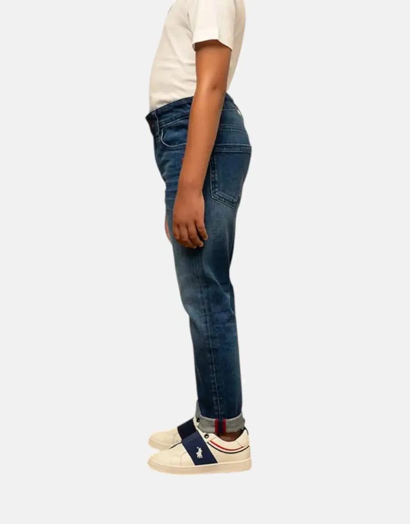 Polo Boys Hank Slim Fit Medium Wash Jeans: Comfortable Stretch Denim for Active Kids