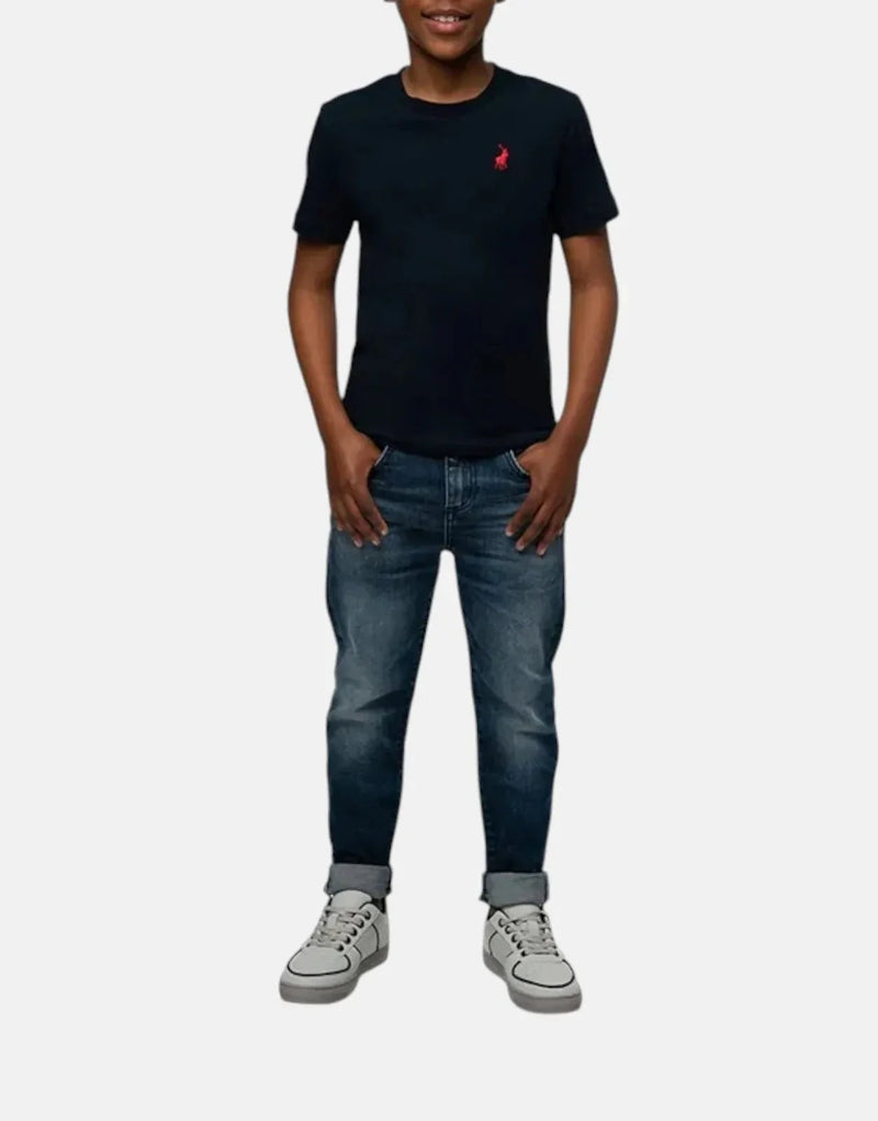 Polo Boys Rick Navy Pique T-Shirt: Soft Stretch Cotton, Iconic Style