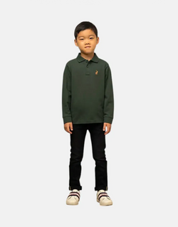 Polo Boys Robert Forest Green Golfer Shirt - Comfortable Cotton Blend Style