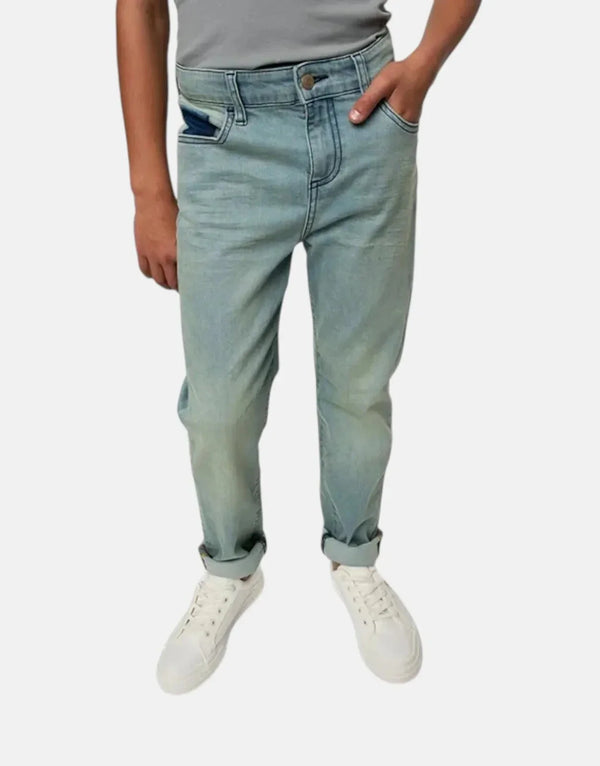 Polo Boys' Rowan Tinted Light Wash Slim Fit Stretch Denim Jeans