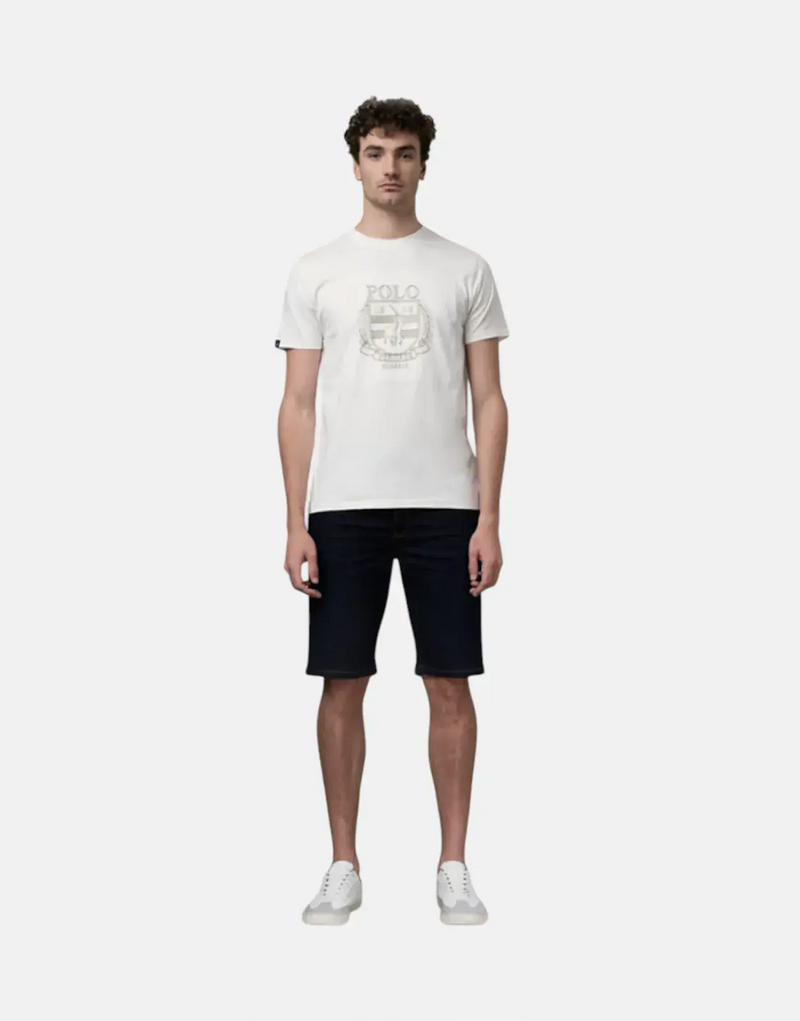 Luxurious Polo Crest Embroidered White T-Shirt for Men - Soft Cotton Comfort