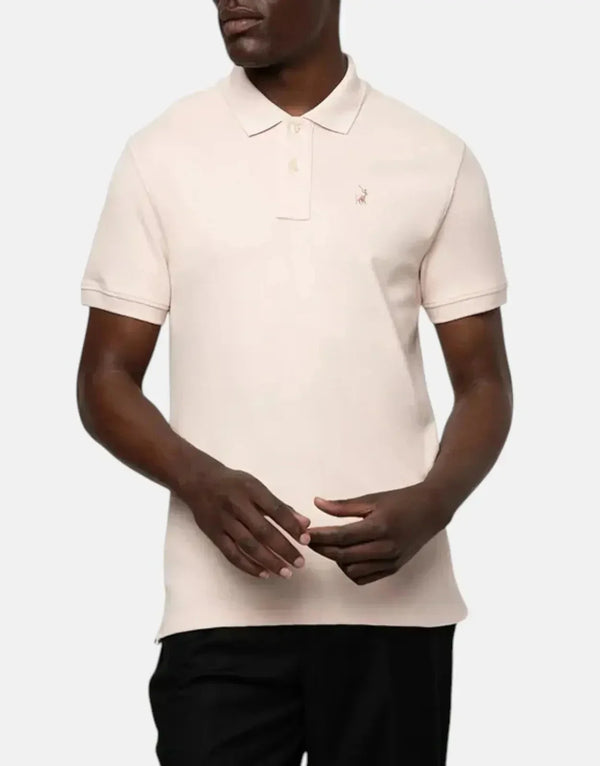 Men's Classic Essential Pique Polo Shirt for Golfers - Soft Light Pink