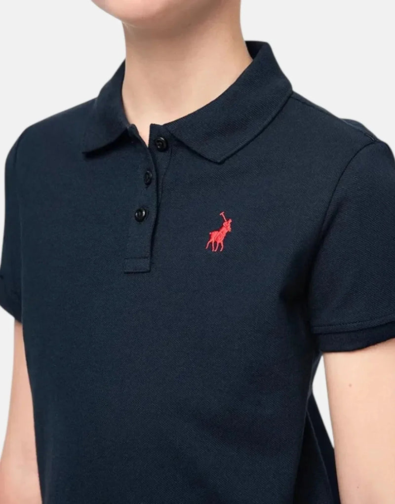 Polo Girls' Dakota Navy Golfer Dress: Premium Cotton Blend, Relaxed Fit