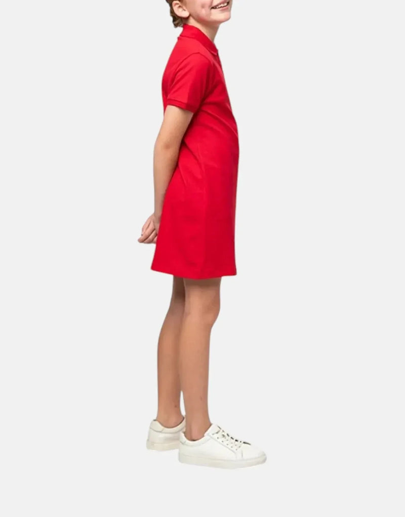 Polo Girls Dakota Red Golfer Dress: Soft Cotton Pique, Relaxed Fit, Short Sleeve
