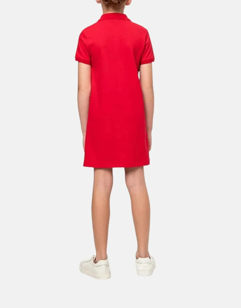 Polo Girls Dakota Red Golfer Dress: Soft Cotton Pique, Relaxed Fit, Short Sleeve