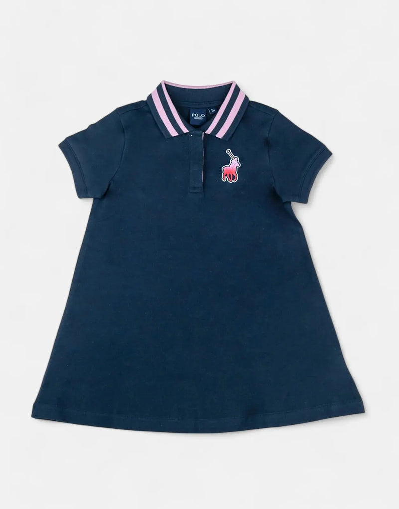Polo Girls Georgia A-Line Navy Golfer Dress: Stylish, Comfy Kids' Everyday Fashion