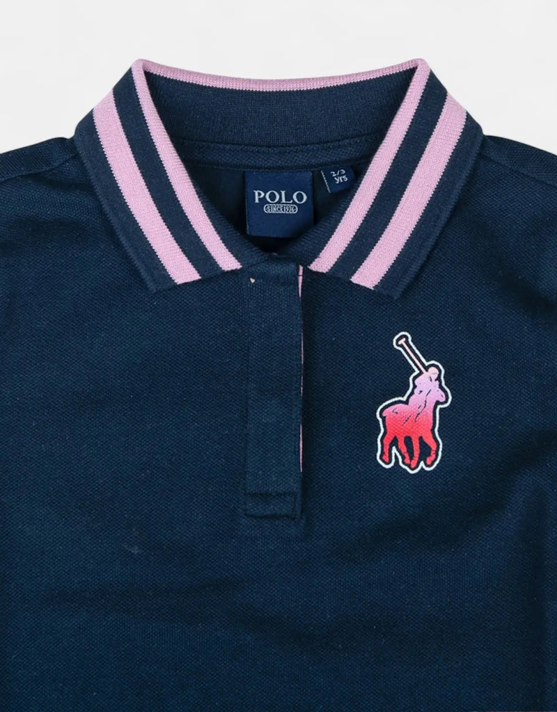 Polo Girls Georgia A-Line Navy Golfer Dress: Stylish, Comfy Kids' Everyday Fashion