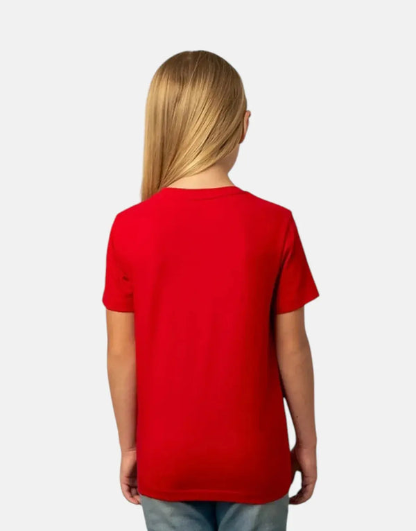 Polo Girls Kelly Red Comfort Cotton Short Sleeve T-Shirt with Pony Embroidery