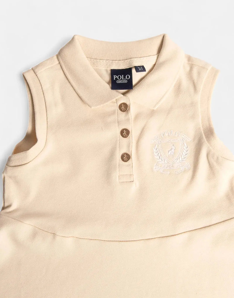 Polo Girls' Elegant Kerry Crested Stone Dress - Comfortable, Stylish, Everyday Wear