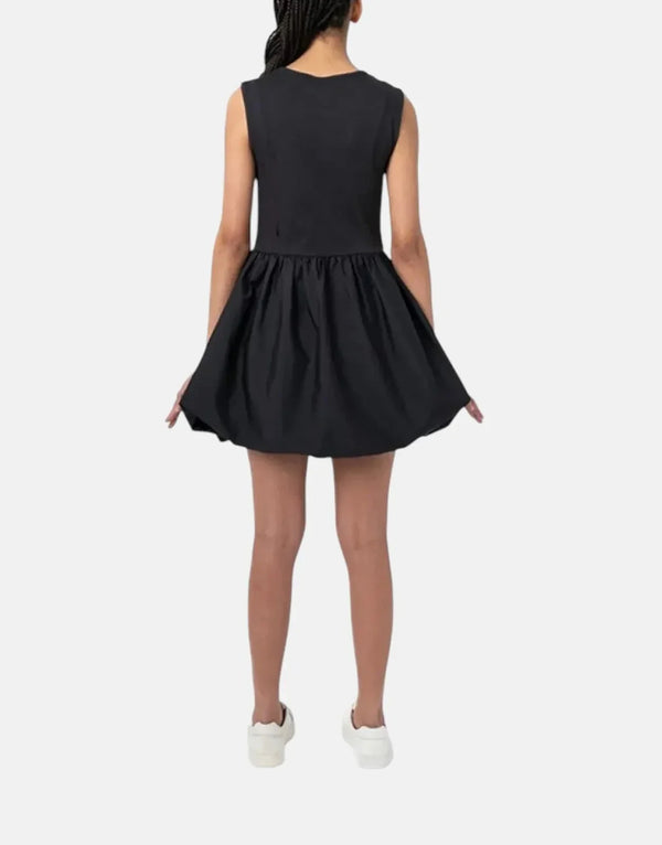 Polo Girls Thandiwe Black Sleeveless Cotton Dress for Kids Fashion