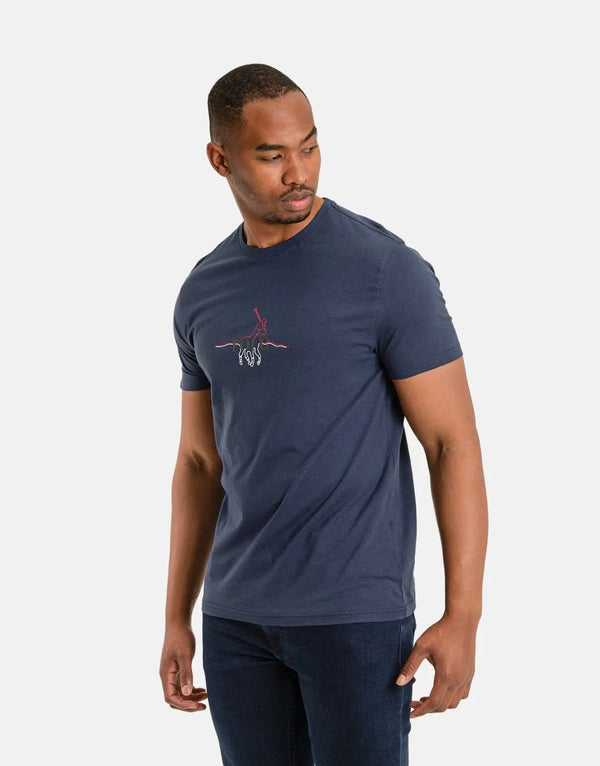 Polo Classic Navy Blue Graphic T-Shirt for Men - Comfortable Cotton Tee