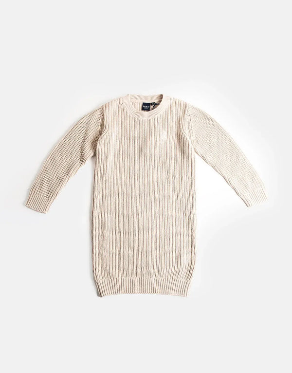 Polo Kids Addison Knitted Dress: Cozy Red Knit, Stylish Winter Apparel for Girls