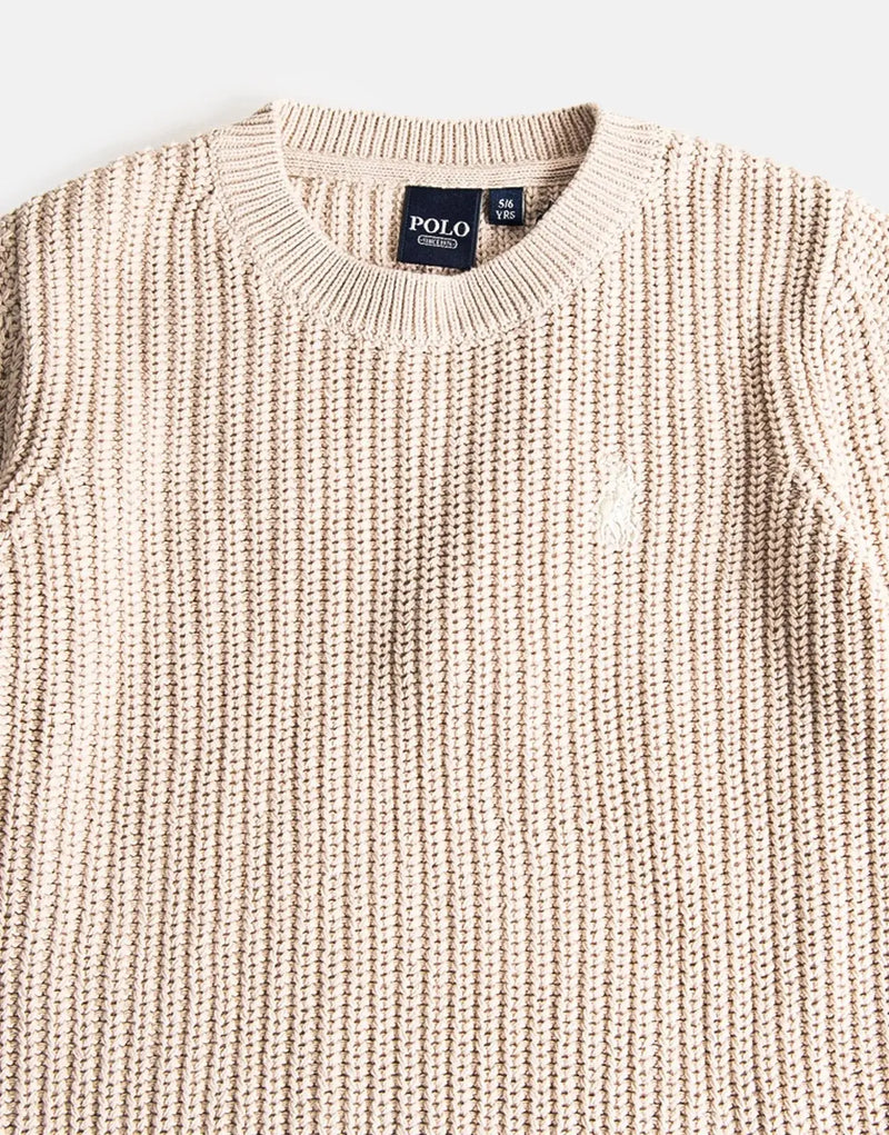 Polo Kids Addison Knitted Dress: Cozy Red Knit, Stylish Winter Apparel for Girls
