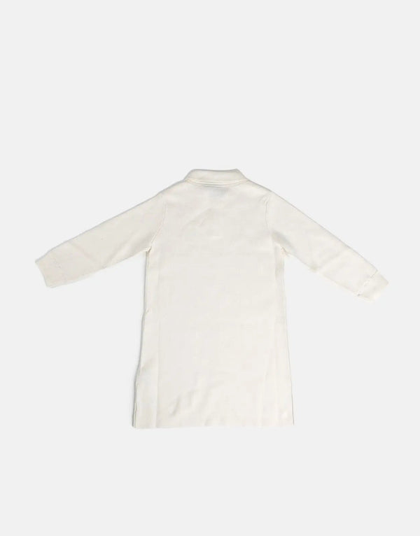 Polo Kids Addison Knitted Golfer Dress: Elegant White Style for Young Girls