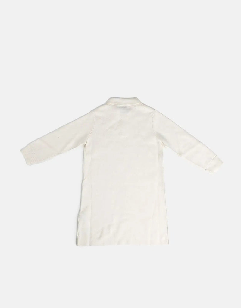 Polo Kids Addison Knitted Golfer Dress: Elegant White Style for Young Girls