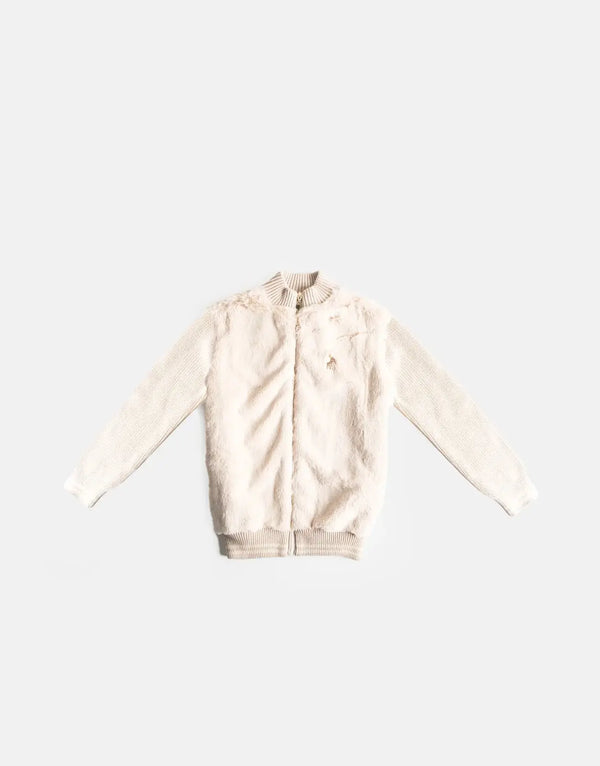 Polo Kids Ava Kitty Knitted Jacket: Plush, Warm, Adorable Knitted Style for Girls