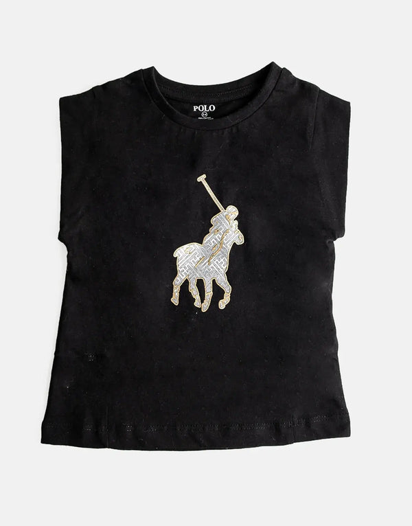 Polo Kids Jessica Printed Cotton Blend T-Shirt: Playful Style for Girls