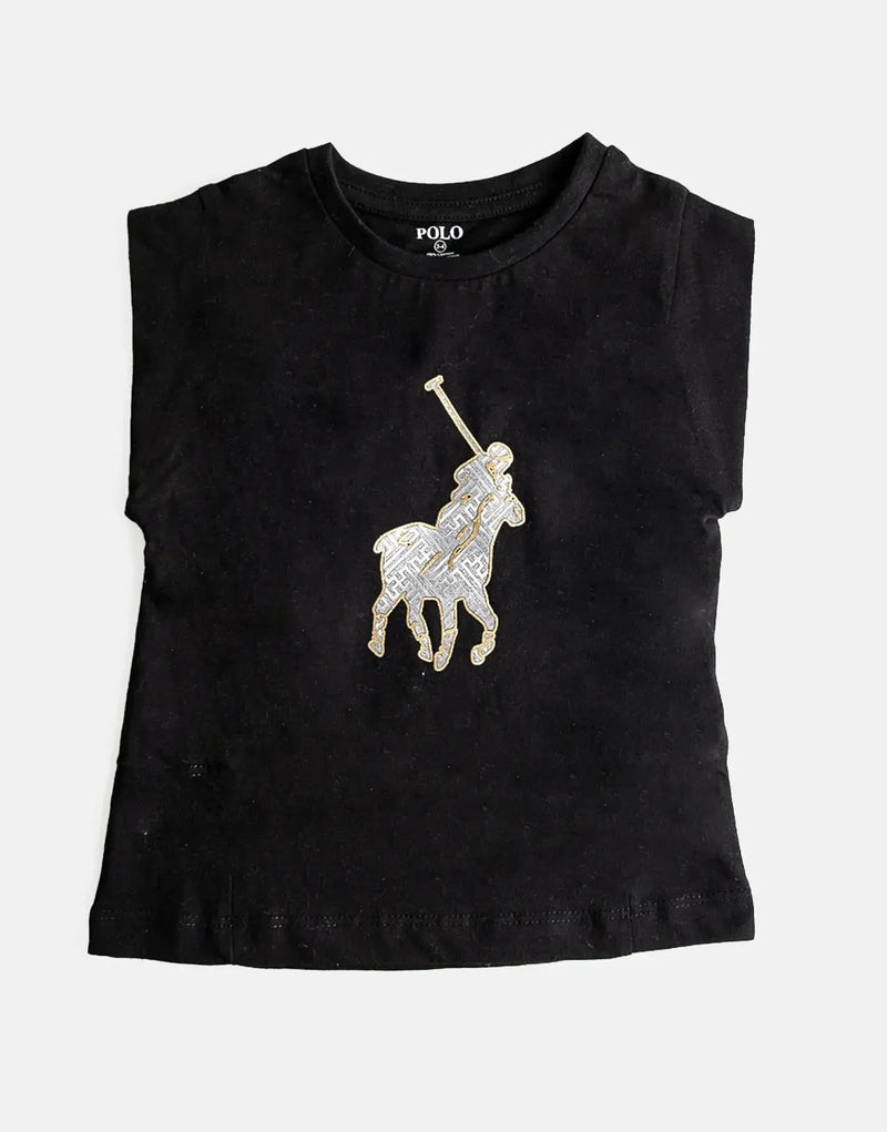 Polo Kids Jessica Printed Cotton Blend T-Shirt: Playful Style for Girls
