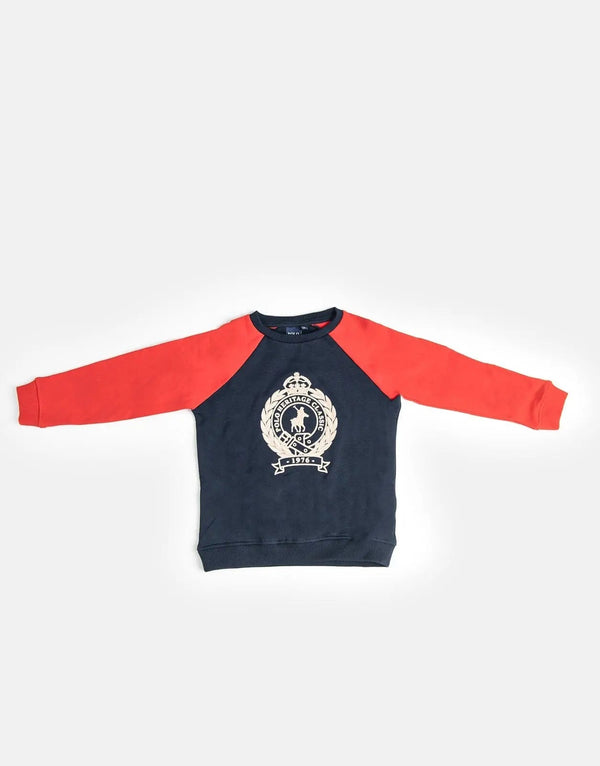 Polo Kids Luke Raglan Sweatshirt: Comfy Blue Boys' Casual Pullover for Everyday Wear