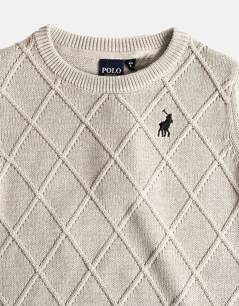 Polo Kids Usher Argyle Jersey: Classic Style, Warm Comfort, Premium Quality Knit