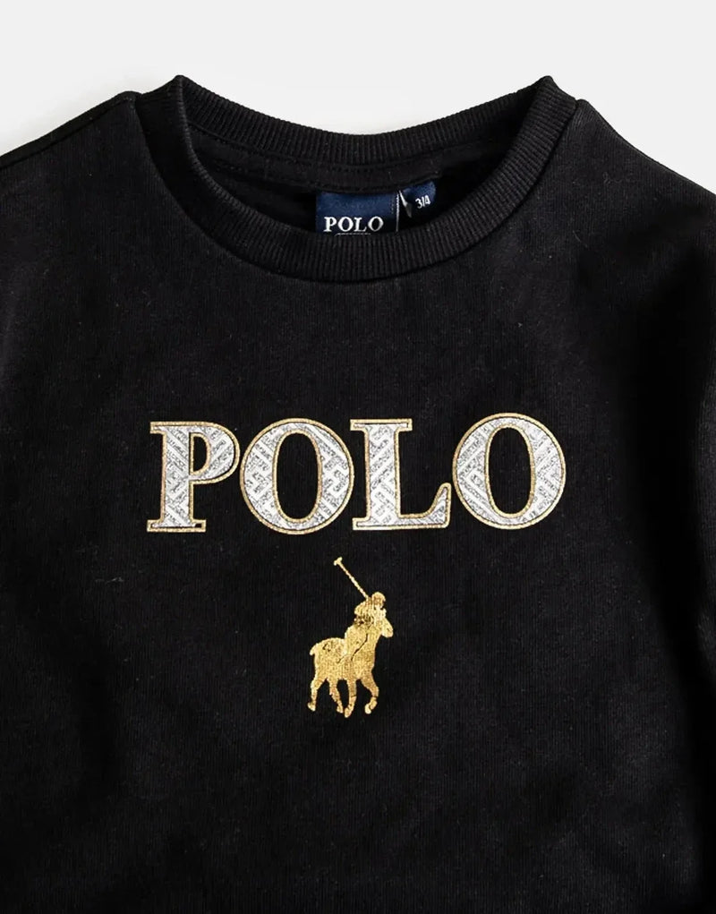 Polo Kids Wendy Printed Sweatshirt: Cozy Cotton Blend, Stylish Design for Everyday Comfort