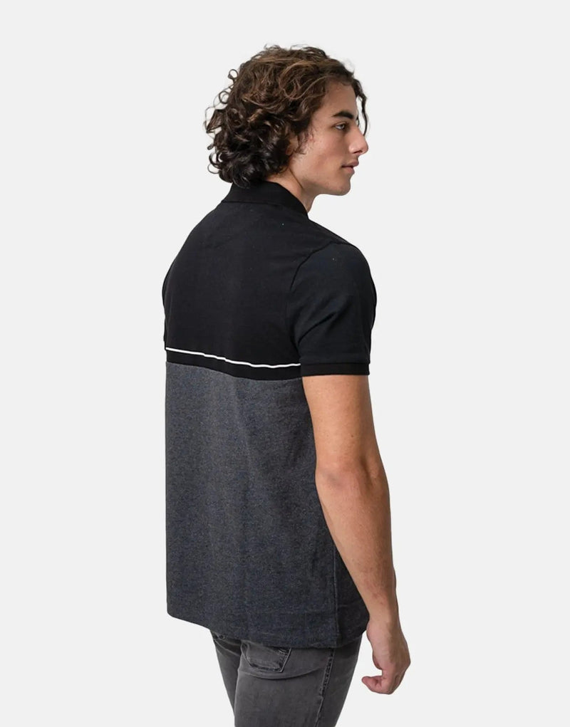 Men's Classic Black Polo Shirt with Iconic Logo Print - High-Quality Comfort Style