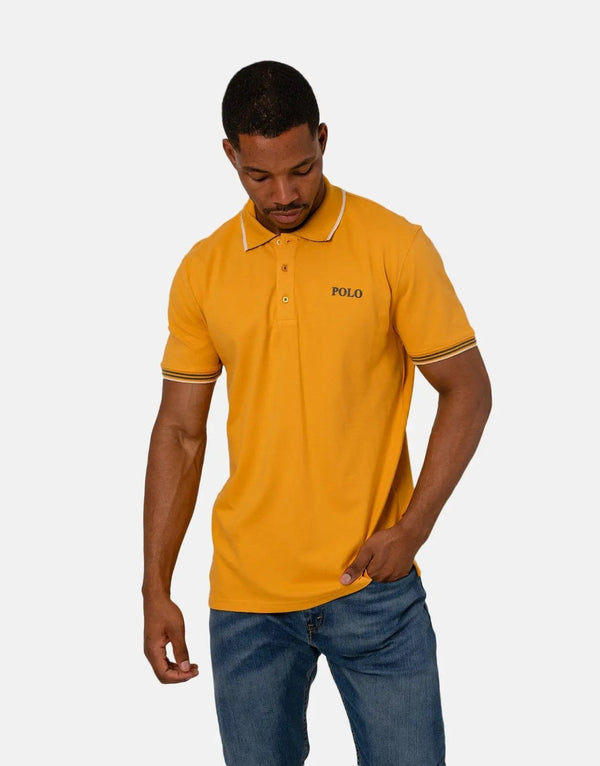 Men's Classic Tipped Polo Shirt: Premium Cotton-Elastane Blend, Stylish and Comfortable