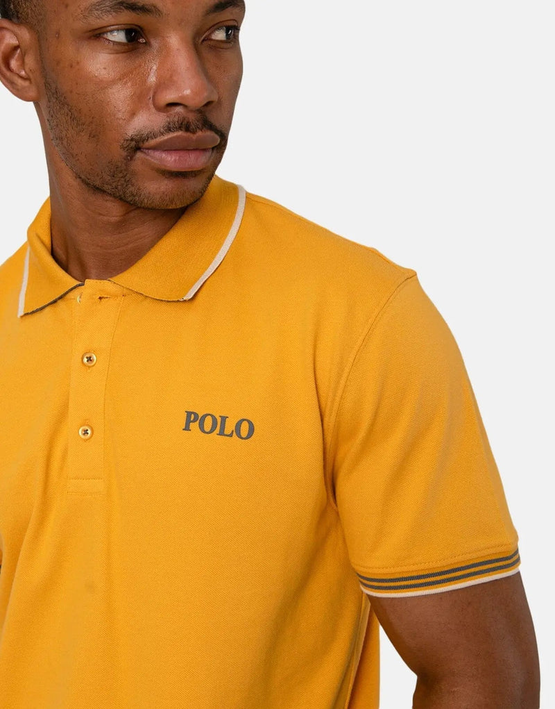 Men's Classic Tipped Polo Shirt: Premium Cotton-Elastane Blend, Stylish and Comfortable