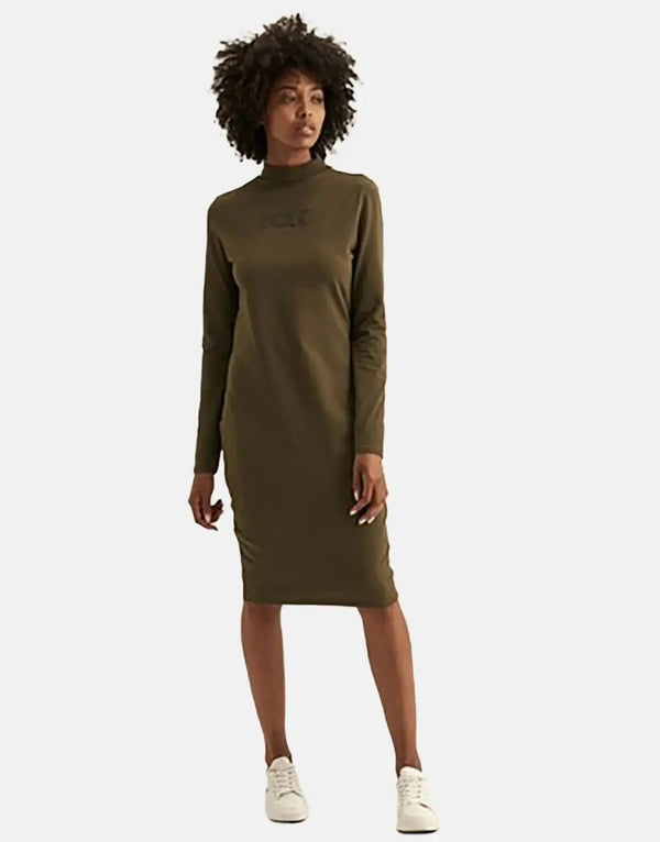 Polo Long Sleeve Sport Dress: Comfortable Modal Blend, Stylish Green, Everyday Casual Wear