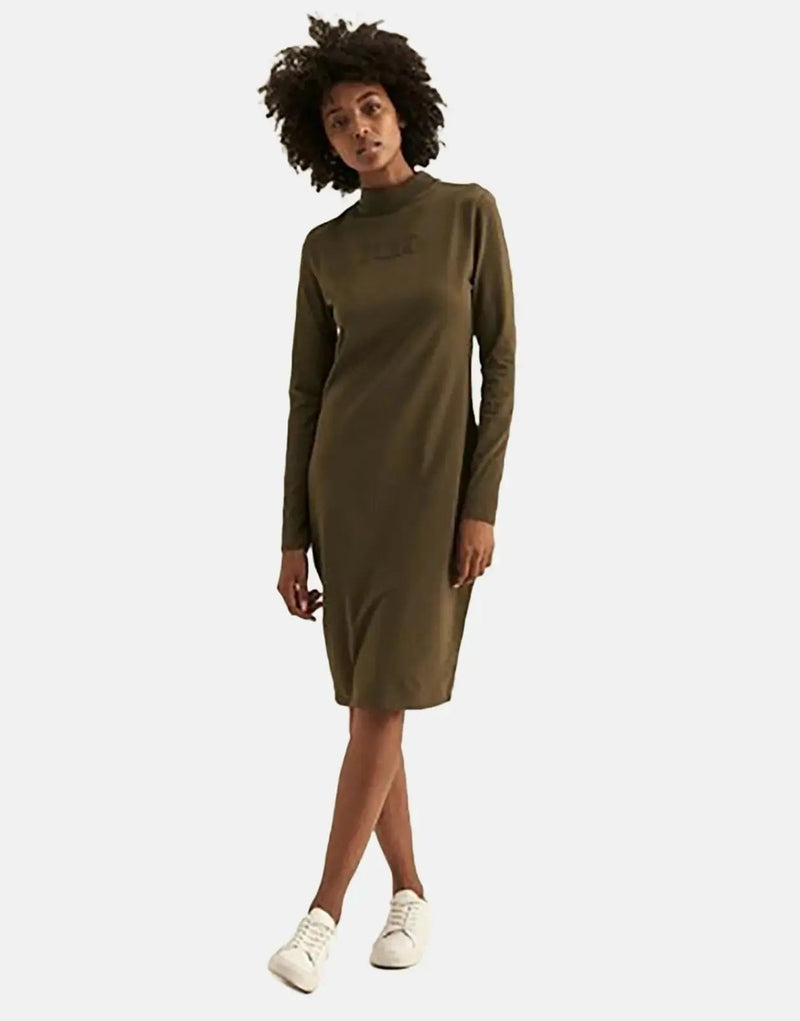 Polo Long Sleeve Sport Dress: Comfortable Modal Blend, Stylish Green, Everyday Casual Wear