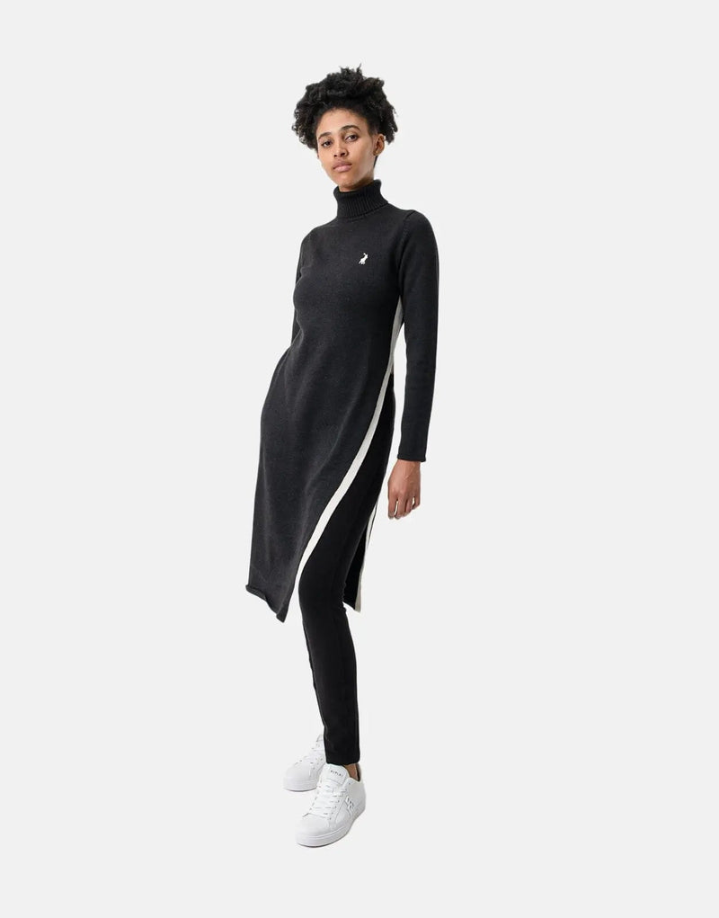 Luxurious Polo Maya Black Long Sleeve Knit Top for Women - Soft & Elegant