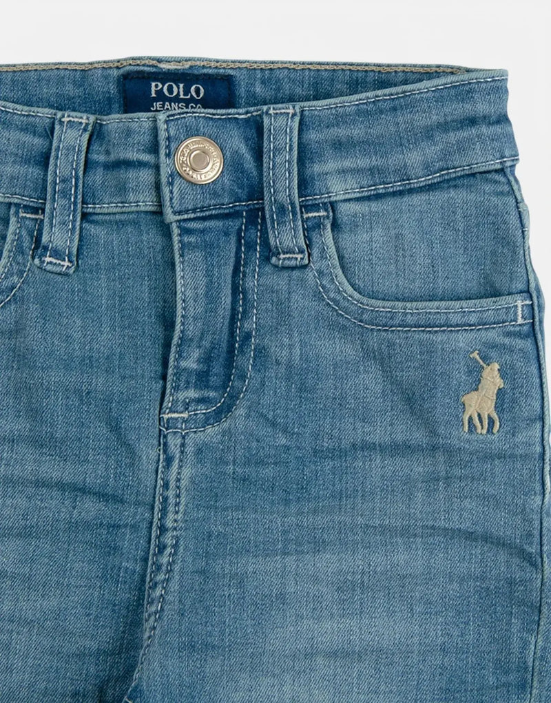Polo Mila Girls' Light Wash Skinny Jeans – Comfortable Stretch Denim, Stylish Fit
