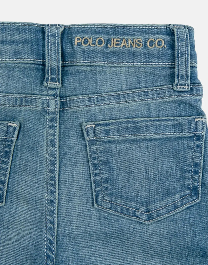 Polo Mila Girls' Light Wash Skinny Jeans – Comfortable Stretch Denim, Stylish Fit