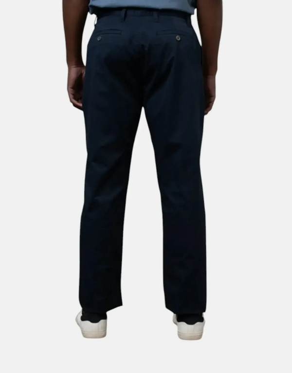 Polo Milan Men's Straight Leg Navy Chino Pants - Comfortable Cotton Blend