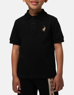 Polo Kids' Preston Black Pique Golfer Shirt: Comfortable Cotton, Classic Style
