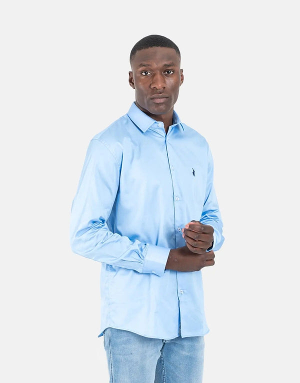 Polo Signature Sateen Light Blue T-Shirt – Premium Soft Comfort Fit
