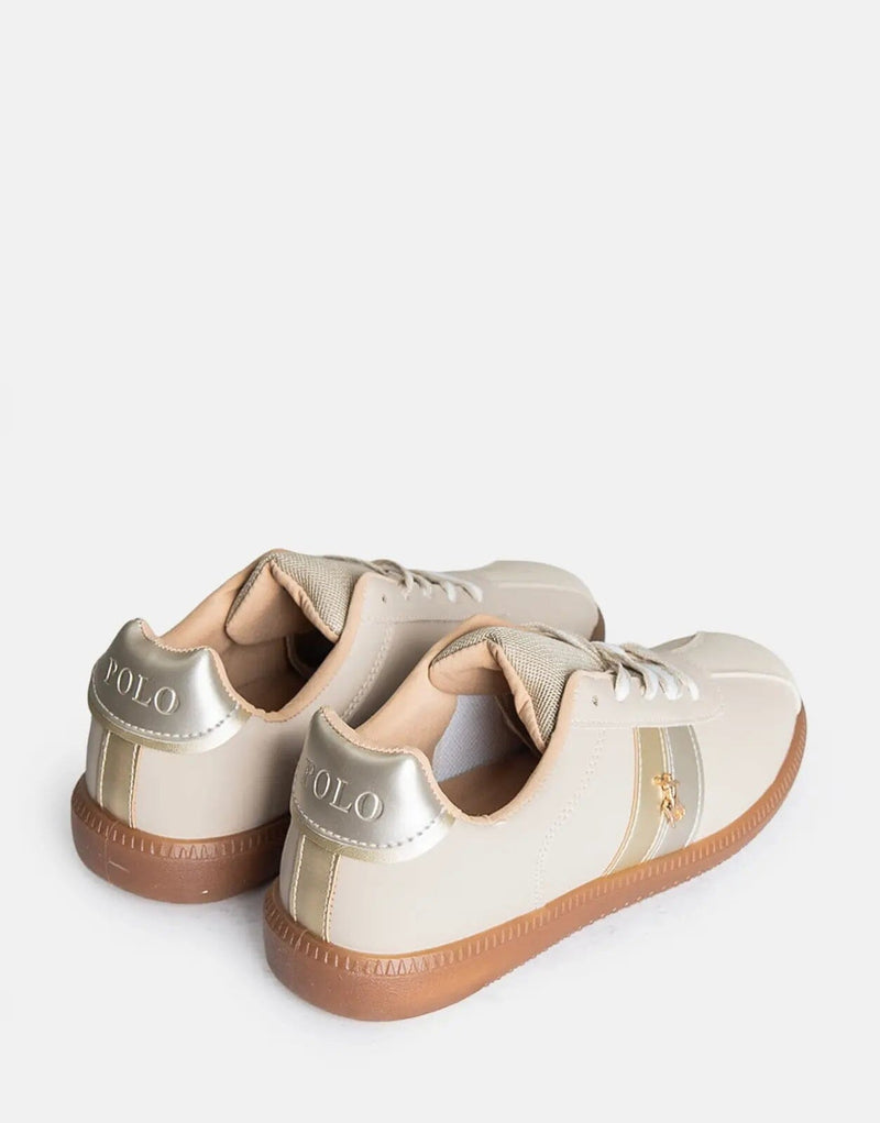 Polo Side Flash Retro Stone Sneakers: Vintage Style, Modern Comfort, Durable Design