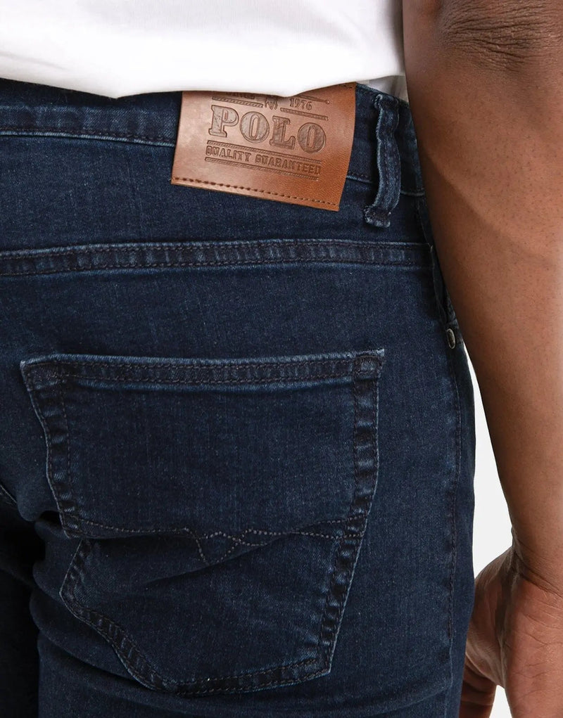 Polo Simon Men's Classic Straight Leg Blue/Black Denim Jeans