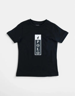 Polo Thabang Kids' Black Printed Cotton T-Shirt - Stylish Comfort for Boys